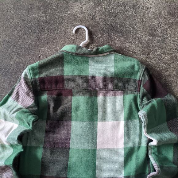 Cabela's Jacket Womens S Green Plaid Flannel Shacket Button Up Retro Outdoors - Picture 4 of 8